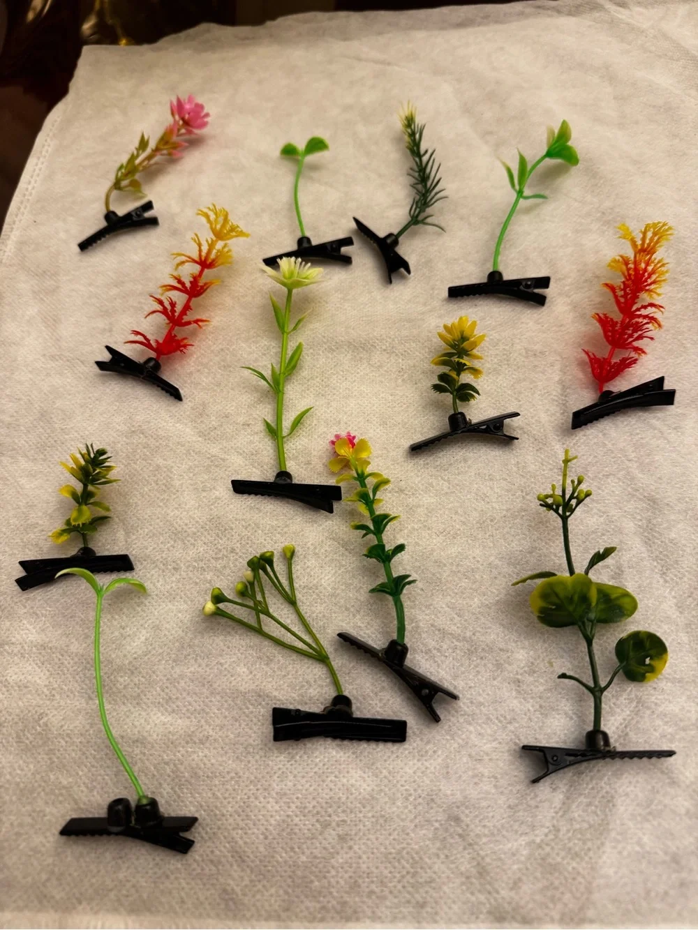 Kids Floral Hair Clips - Multi-Color Decorative Clips